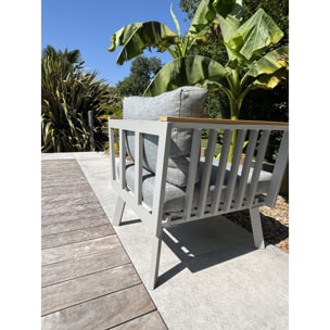 NAPOLI - Salon de jardin 5 places en aluminium