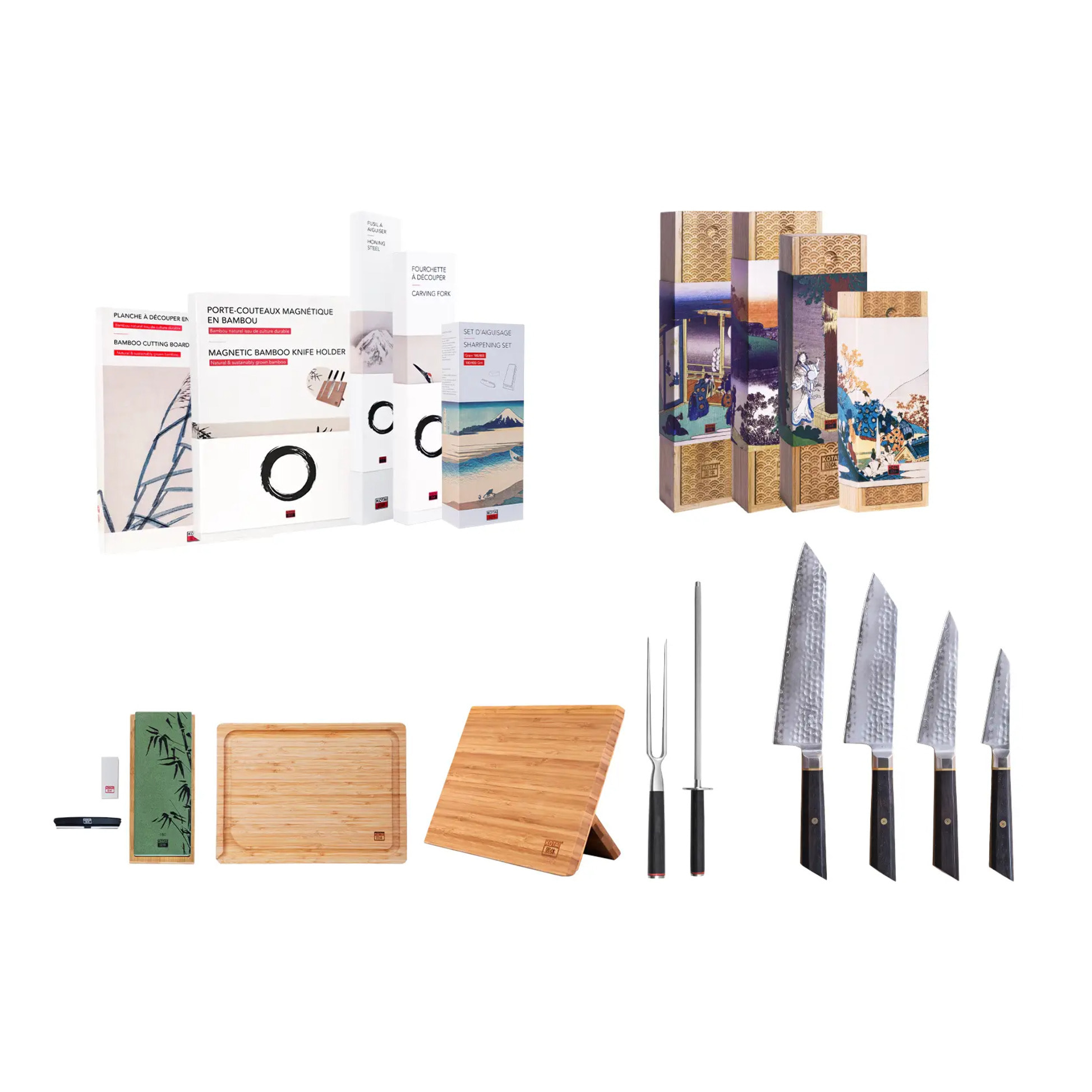 Set Complet de Couteaux (9 pièces) - Collection Bunka San-Mai