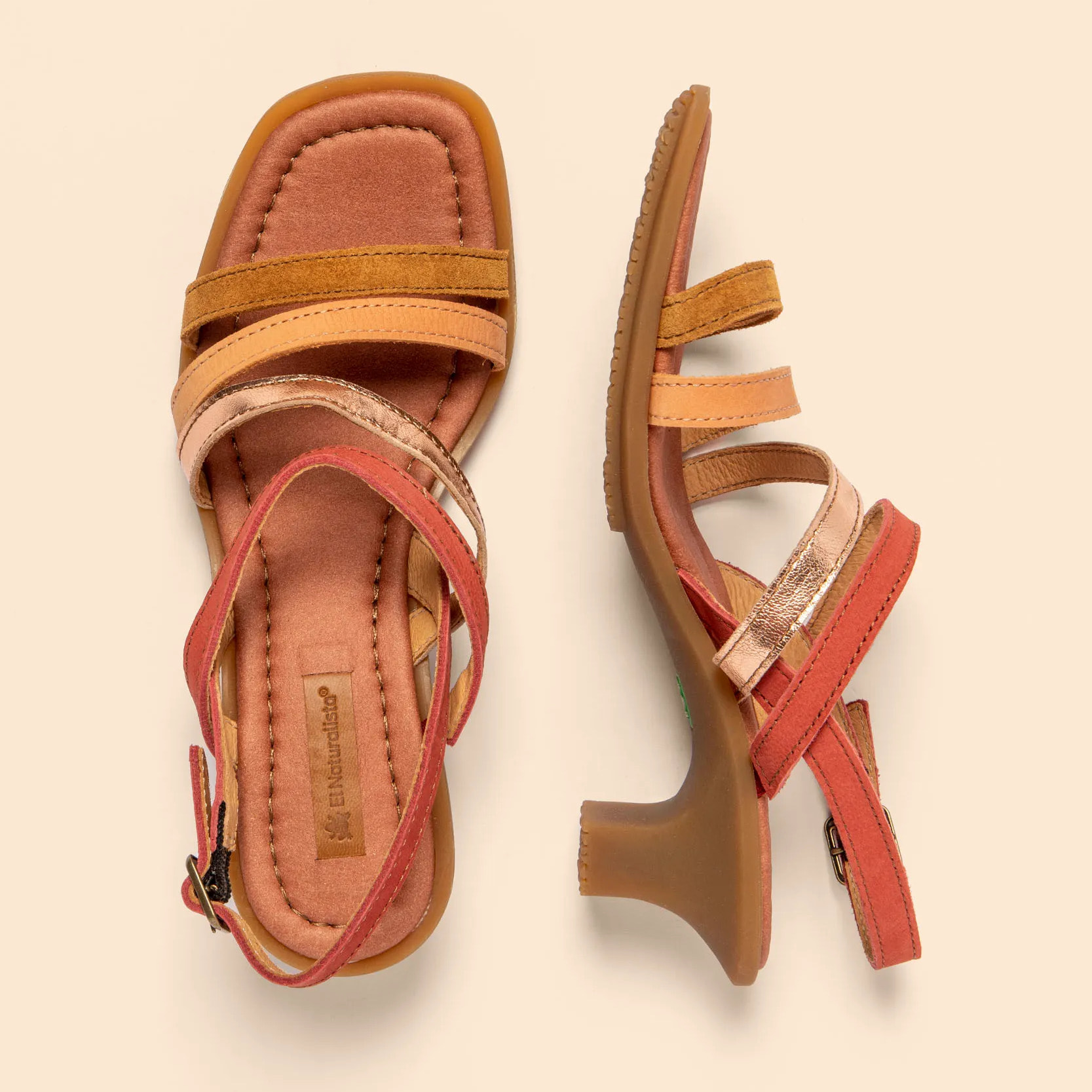 Sandalias N5993 MULTI LEATHER MULTI FRAMBUESA/IGUSA color Multi frambuesa
