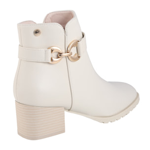 Stivaletti in simil pelle con tacco comodo quadrato