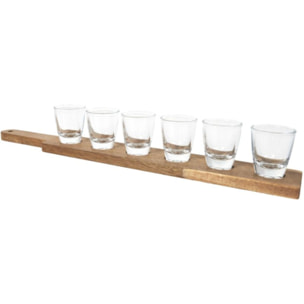 Verre COOK CONCEPT Shooter 6pcs support acacia M8