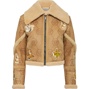 PHILIPP PLEIN Leather Jacket MONOGRAM