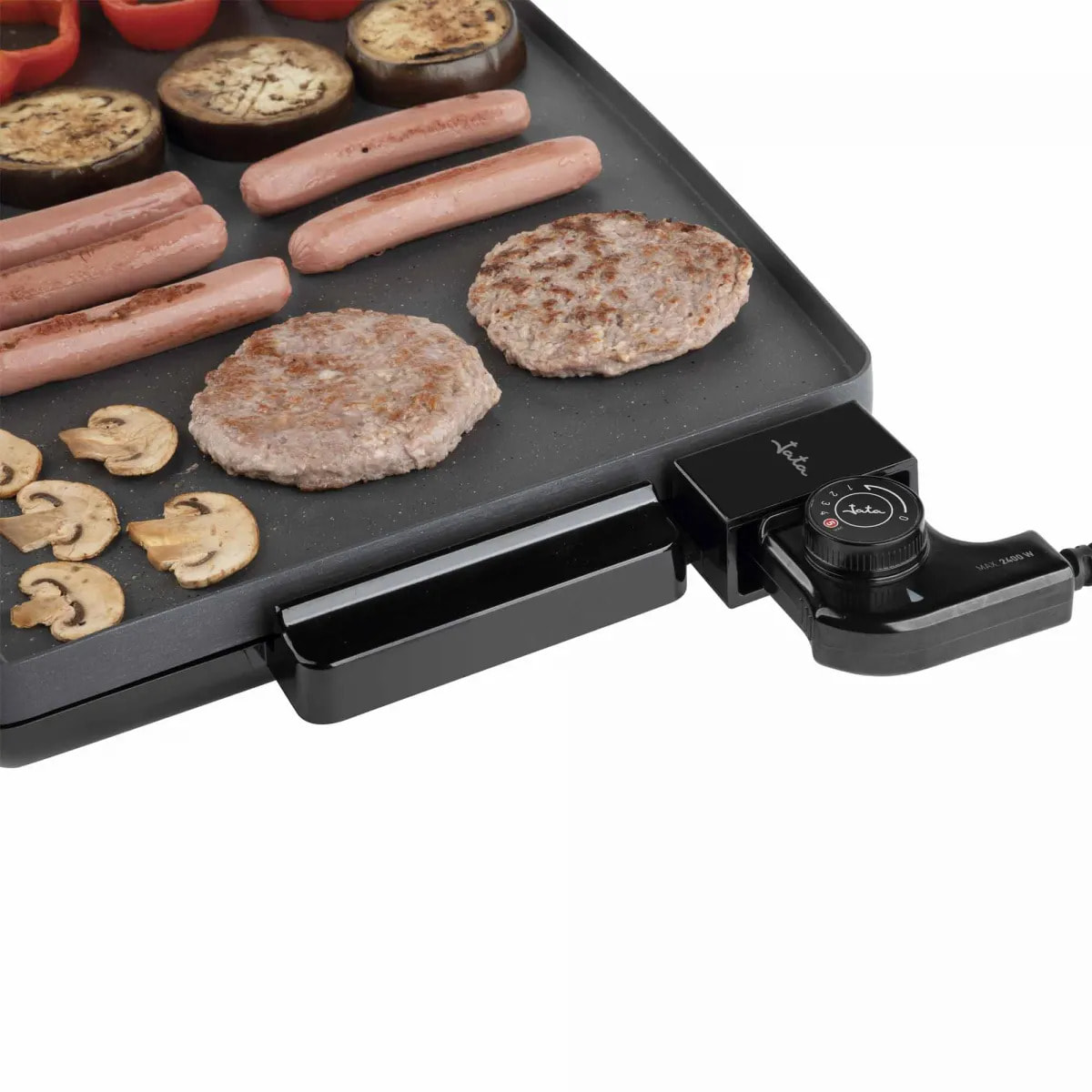 Plancha de cocina eléctrica JATA JEGR1603 de 60 x 35 cm (XXL) Antiadherente. 2400 W