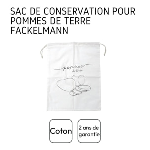 Lot de 2 sacs à légumes réutilisables avec 2 sacs en coton Fackelmann Nature