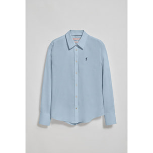 Camisa Oxford Regular fit azul celeste con logo Rigby Go