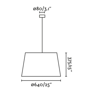 WINDSOR Lampe suspension noir/gris