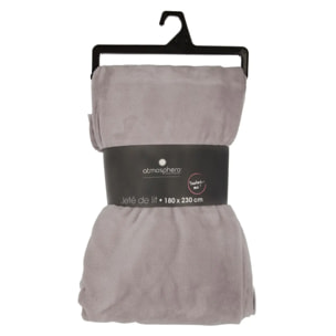 Plaid flanelle gris 180x230cm