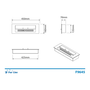 Bloc de combustion de taille moyenne avec fibre céramique et régulateur de flamme