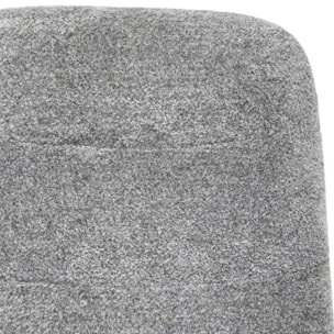 Tabouret de bar rembourré en tissu avec pied métal noir - LILA
