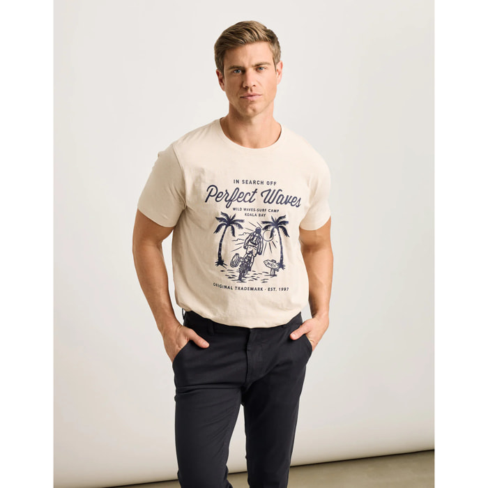 Camiseta Manga Corta Beige - Lanau