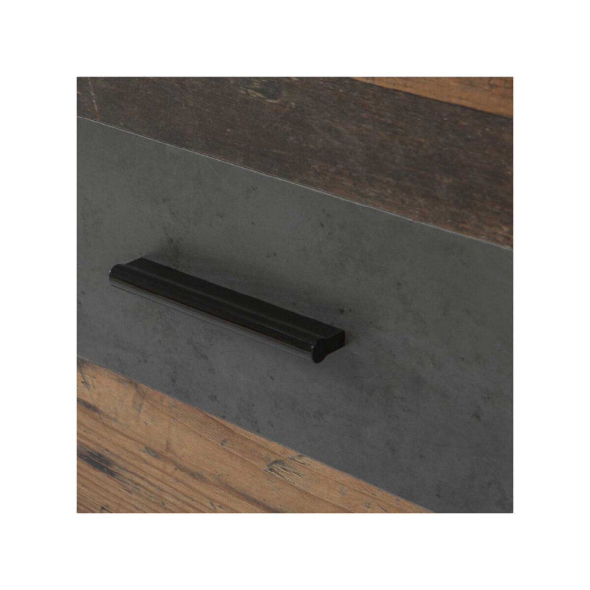 Ensemble meuble TV paroi murale en bois et finition béton - GREG