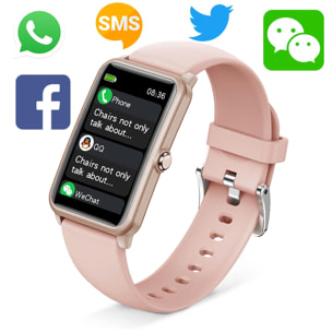 Bracciale intelligente H86B con pressione sanguigna e cardiofrequenzimetro. Varie modalità sportive, impermeabilità, notifiche app.