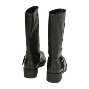 Biker boots negras con caña alta