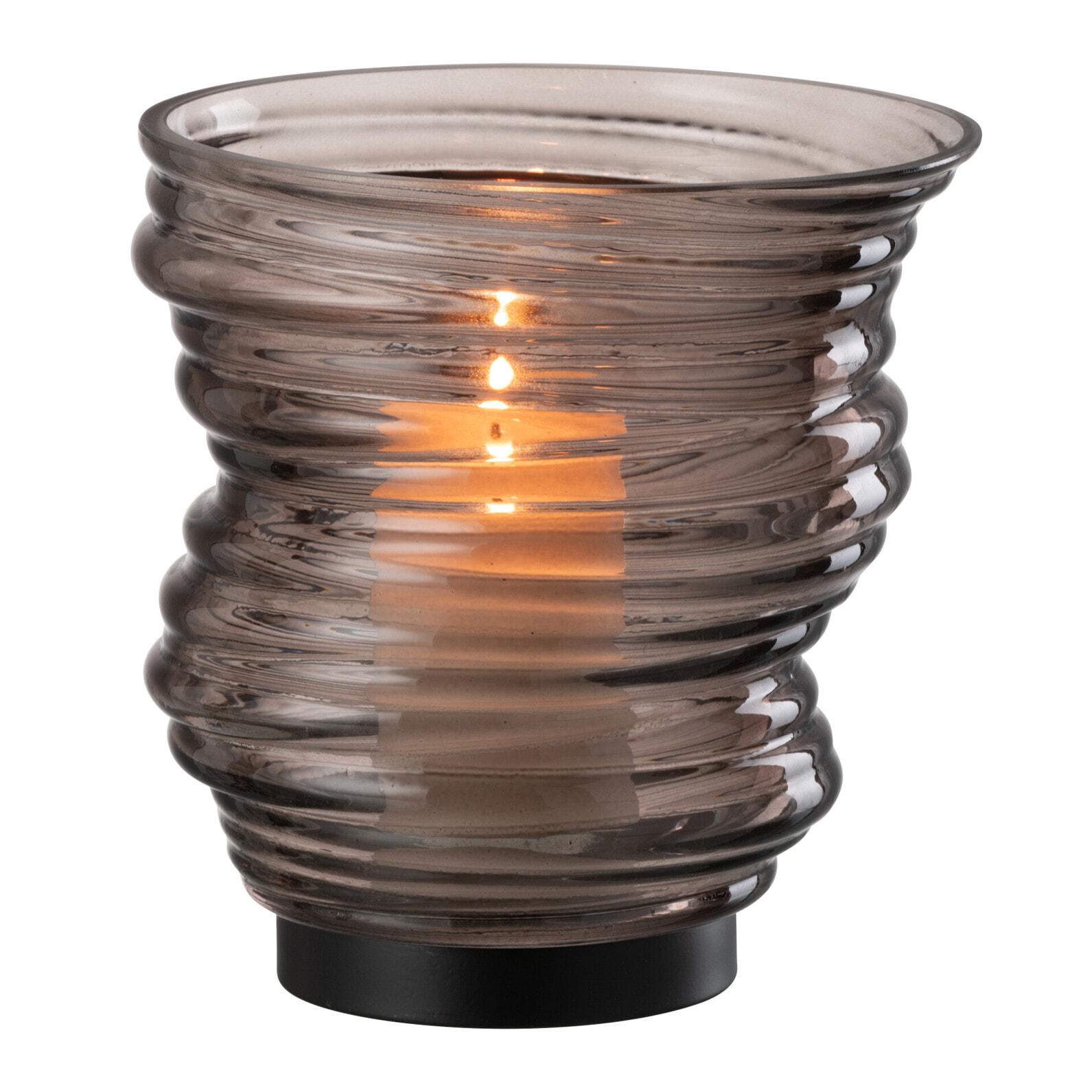 J-Line vase Tornado - verre - gris - small - Ø 16 cm
