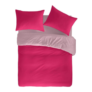 Housse de couette CASUAL en coton - fuchsia - vendue seule