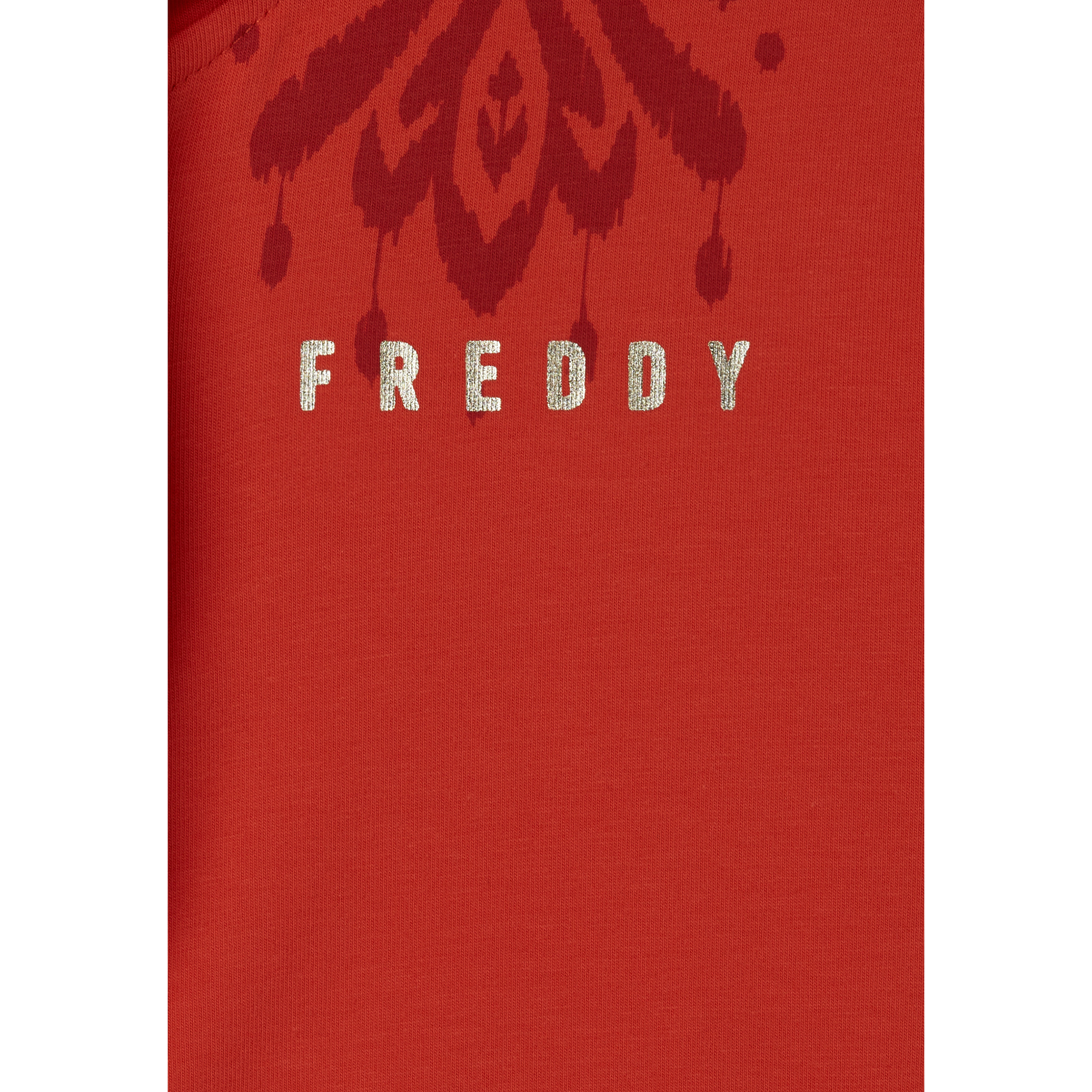 Tuta donna in jersey con cappuccio e dettagli dorati