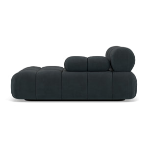 Ruby - module d'assise méridienne droite en velours texturé - Noir