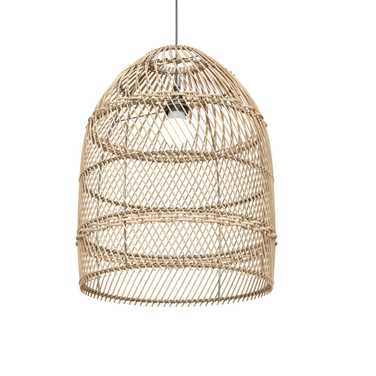 Abat-jour naturel pour suspension en rotin D36 cm - Huda