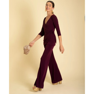 Blusa de mujer drapeada elegante