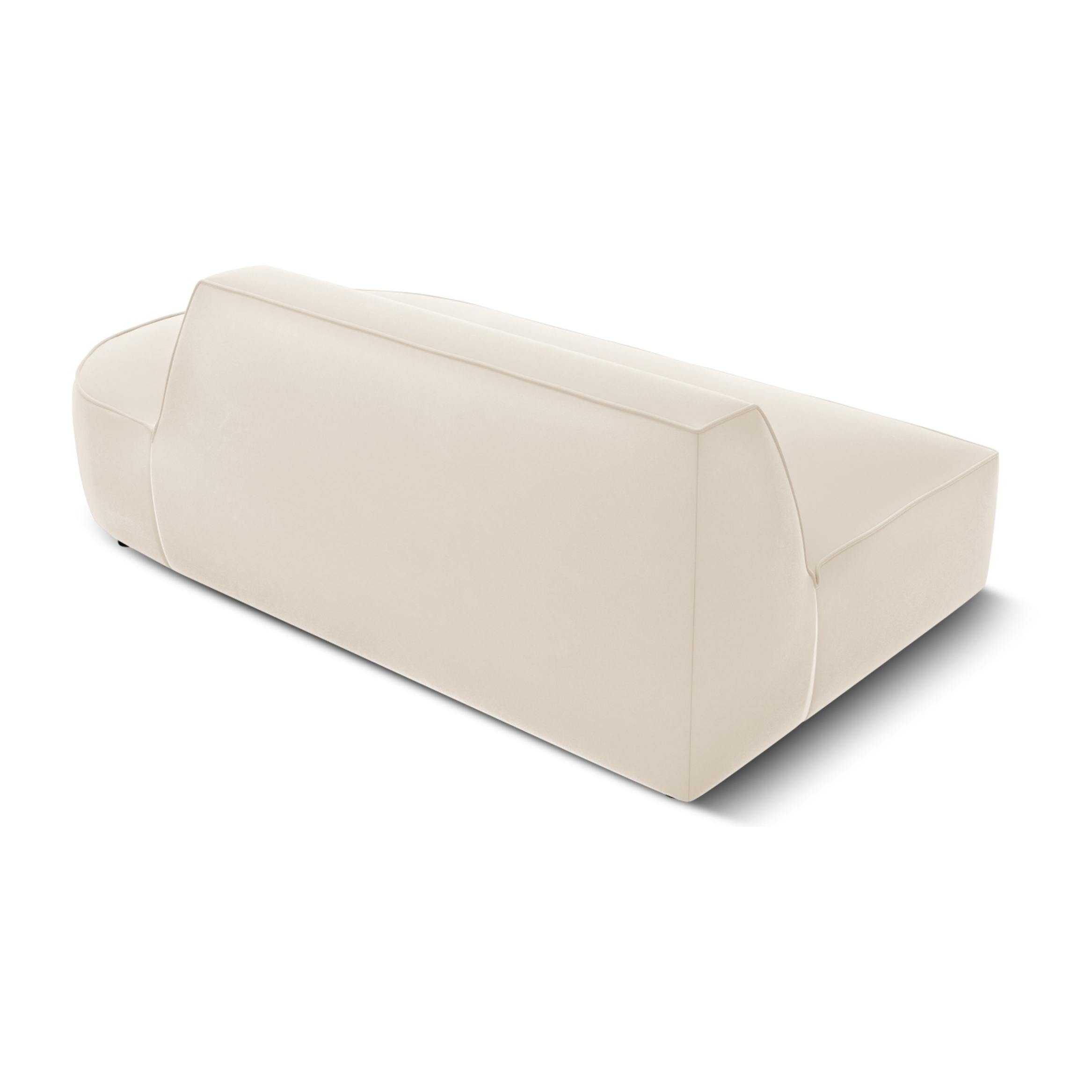 Canapé modulable droit "Charles" 2 places en velours beige