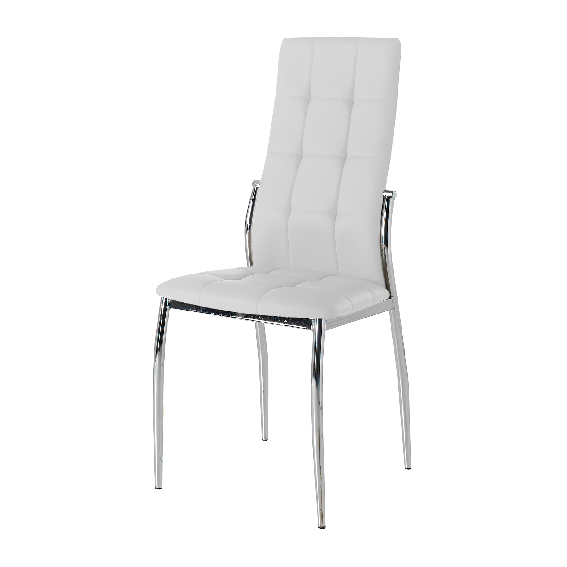 Set de 4 sillas – Polipiel y metal cromado