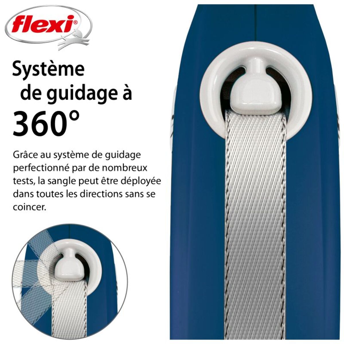 Laisse Comfort Plus L Tape 8 m blue Flexi CF30T8-251-BL-26