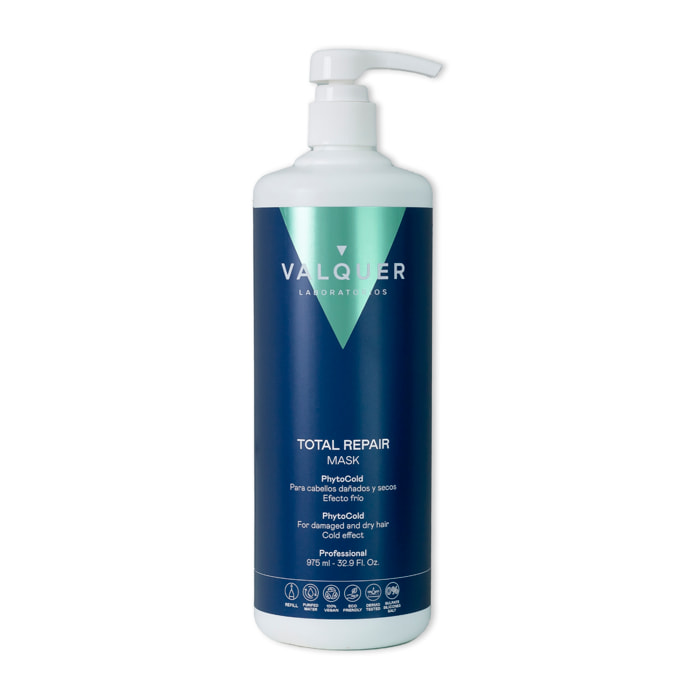 Valquer Mascarilla capilar glacial Reparación Total para cabellos dañados- 1000 ml