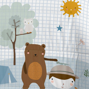 Edredón Nórdico Estampado - Infantil - 100% Algodón - 200 gr/m² con Tacto Pluma - Aventura Bosque