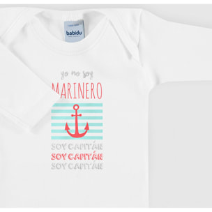 Body bebé manga larga frases americano