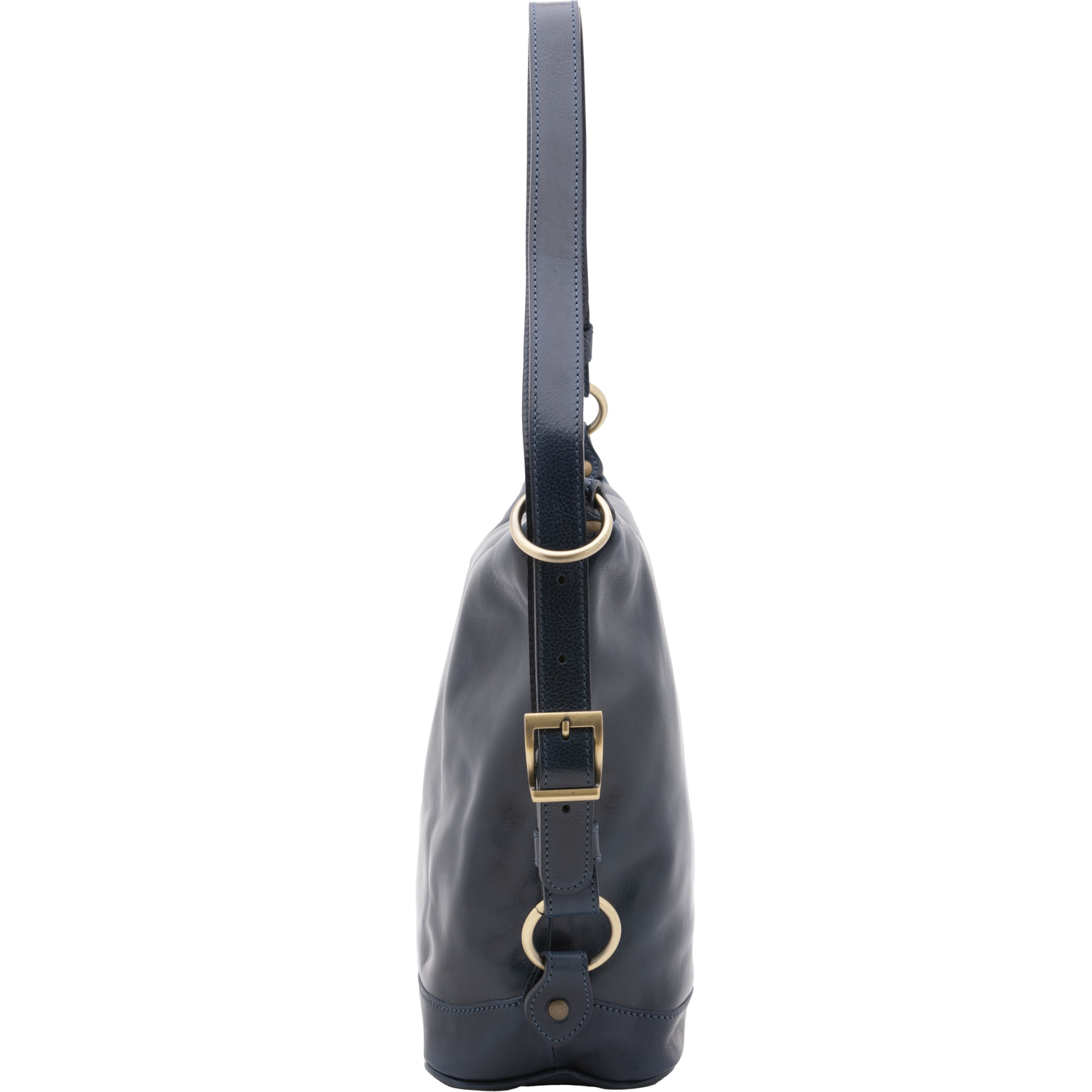 Borsa a secchiello  da donna In Vera pelle Made in Italy 34x33x15 cm