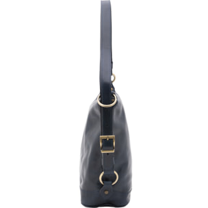 Borsa a secchiello  da donna In Vera pelle Made in Italy 34x33x15 cm