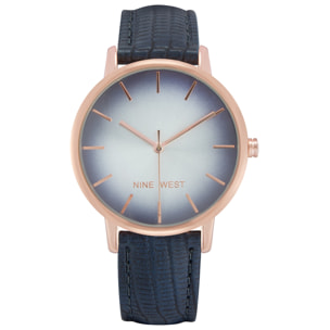 Reloj Nine West NW-2572RGNV Mujer Analogico Cuarzo con Correa de Cuero