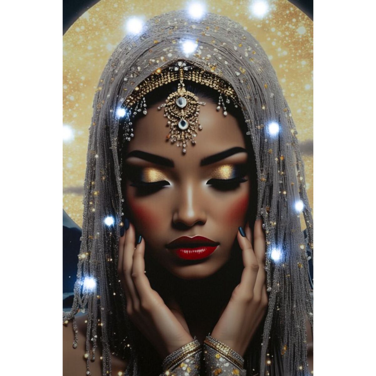 STAMPA C/LED SU TELA LACCATA C/CORNICE VENUS CM 70X4
X100