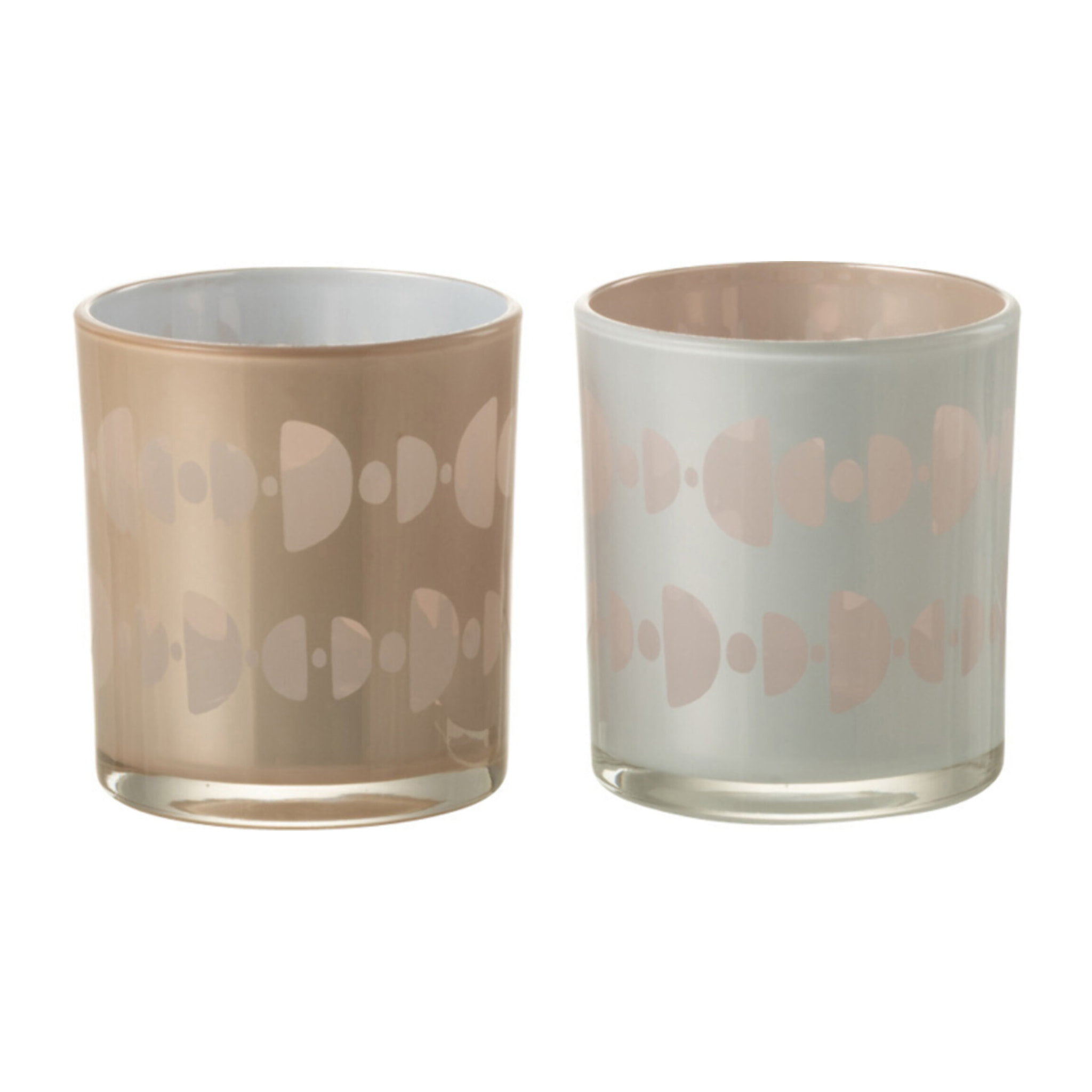 J-Line photophore Demi Lune - verre - mix - small - 2 pcs