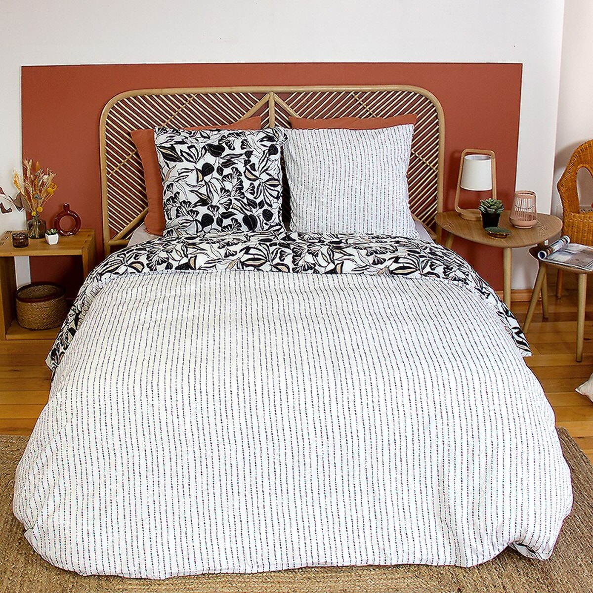 PARURE DE COUETTE 3 PCS 100% MICROFIBRE, FLORE