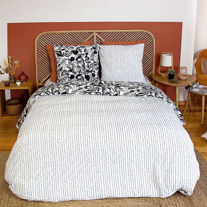 PARURE DE COUETTE 3 PCS 100% MICROFIBRE, FLORE