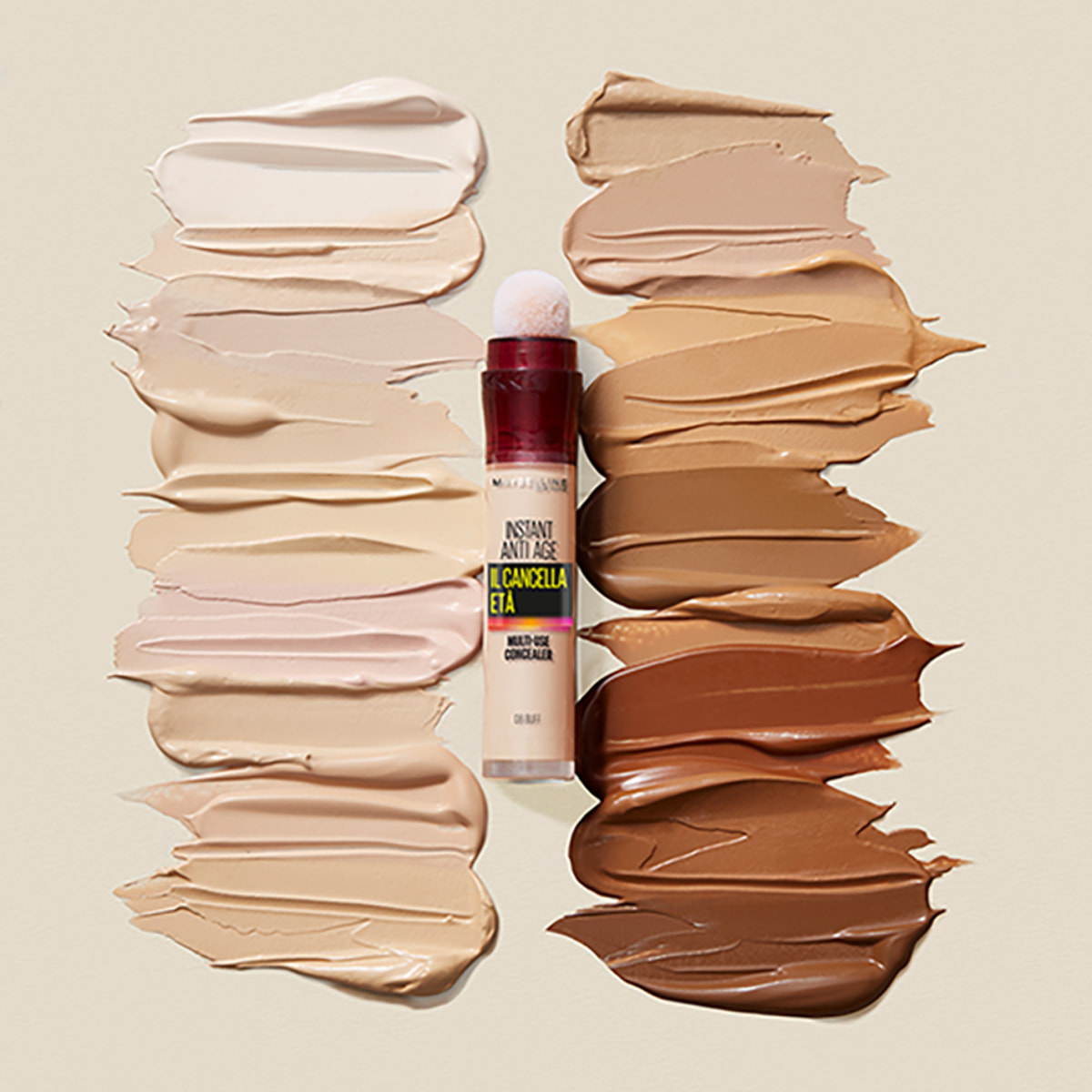 2x Correttore Liquido Viso 03 Fair Il Cancella Età Instant Anti-Age Multi-Uso con Applicatore a Spugnetta