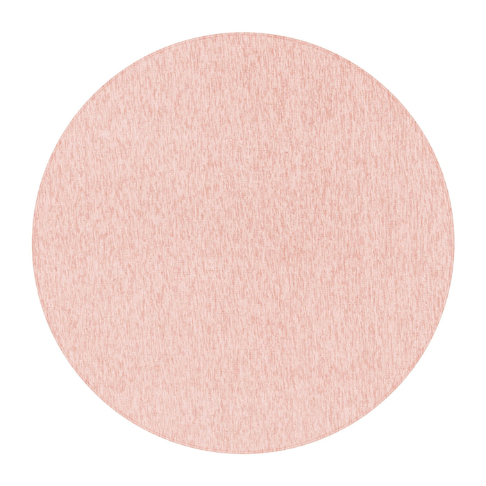 NADOR - Tapis rond de salon moderne Rose