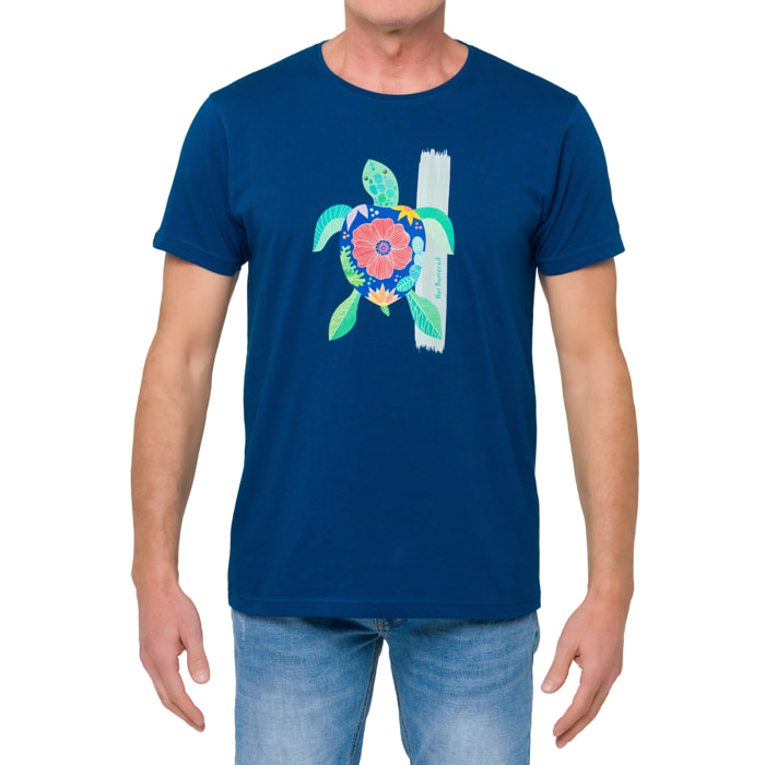 Camiseta de algodón 150 gr Hot Buttered Rebel azul