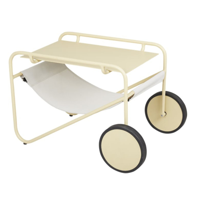 Table d'appoint de jardin en aluminium jaune tendre OSLO