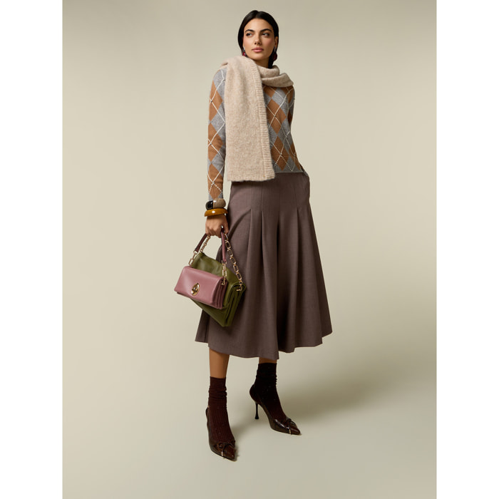 Oltre - Gonna pantalone con pieghe - Grigio