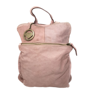 Chicca Borse Borsa Zaino Donna in Pelle Rosa Antico