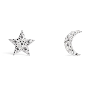 Orecchini Moon & Star in Argento