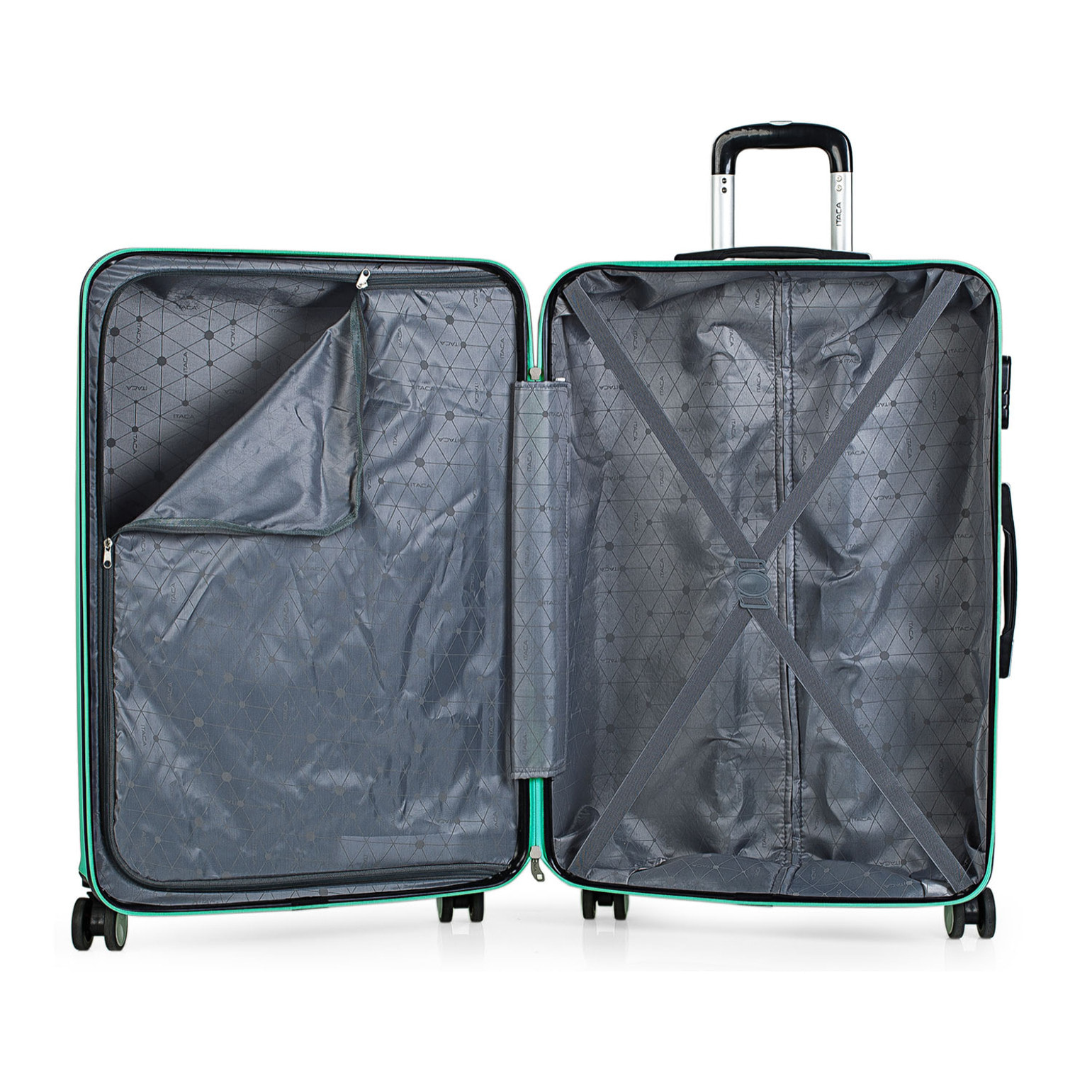 Juego De Maletas Rígidas Abs Itaca Elba Aguamarina