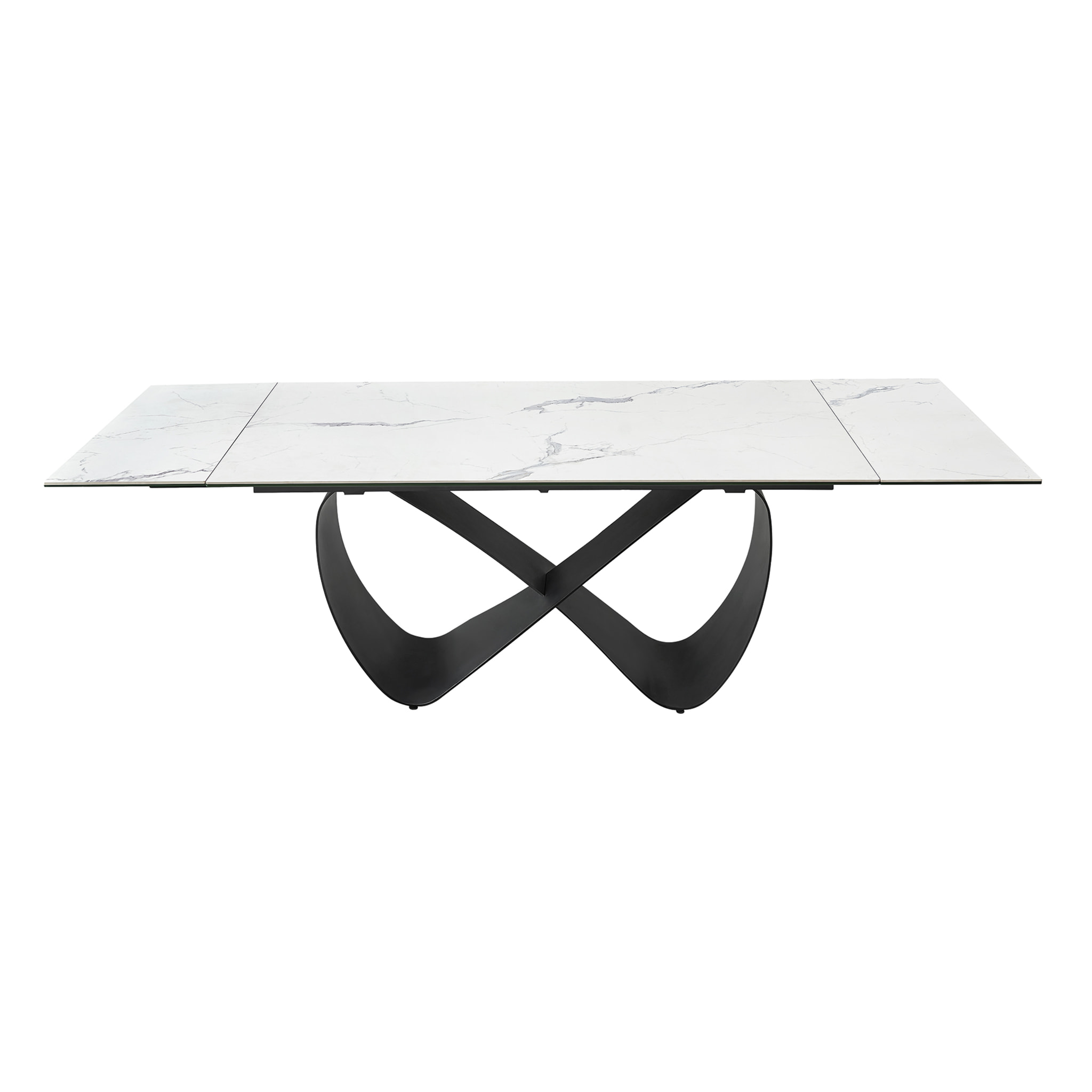 Mesa extensible de comedor – Porcelánico y negro