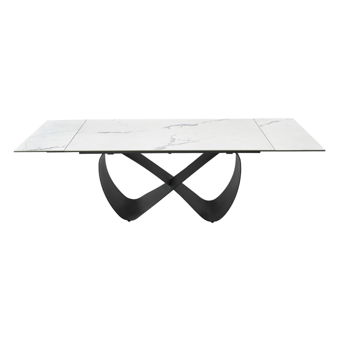 Mesa extensible de comedor – Porcelánico y negro