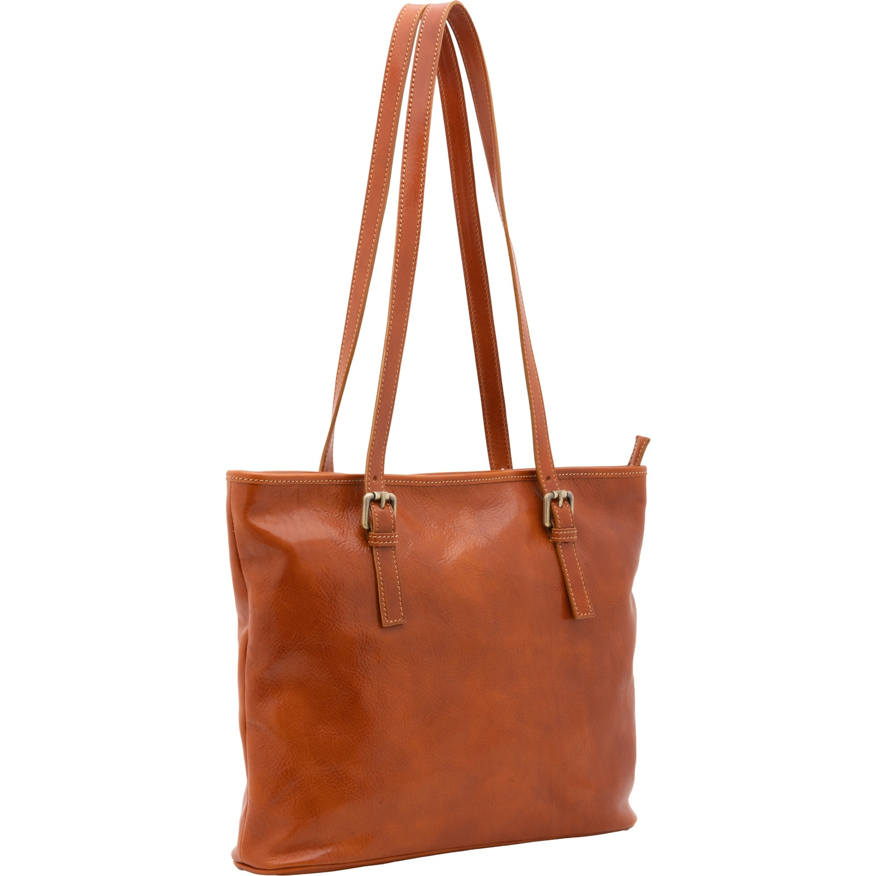 Borsa a spalla da donna - Modello False - 100% vera pelle - 31.0 x 41.0 x 10.0 cm