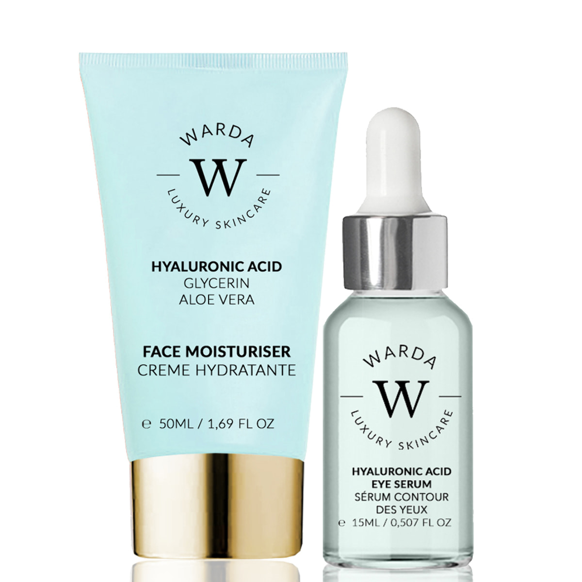 Crema de ácido hialurónico + sérum para ojos Moisture Boost Set