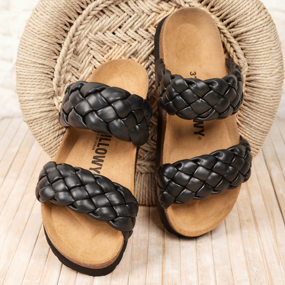 SANDALO CON ZEPPA BILLOWY NERO