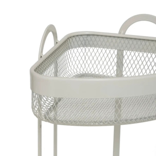 Étagère d'angle "Mayaj" en acier beige 23x23cm